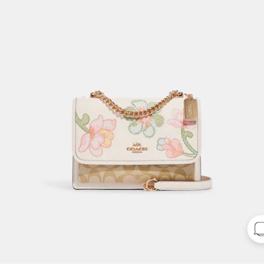 [SOLD] Coach Klare Crossbody In Signature Canvas
With Floral Embroidery C9230